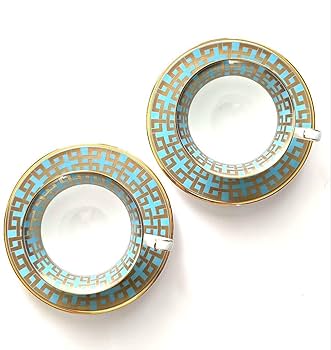 新品】ノリタケ カップ＆ソーサー 角つなぎ 雲母唐長 KIRA KARACHO