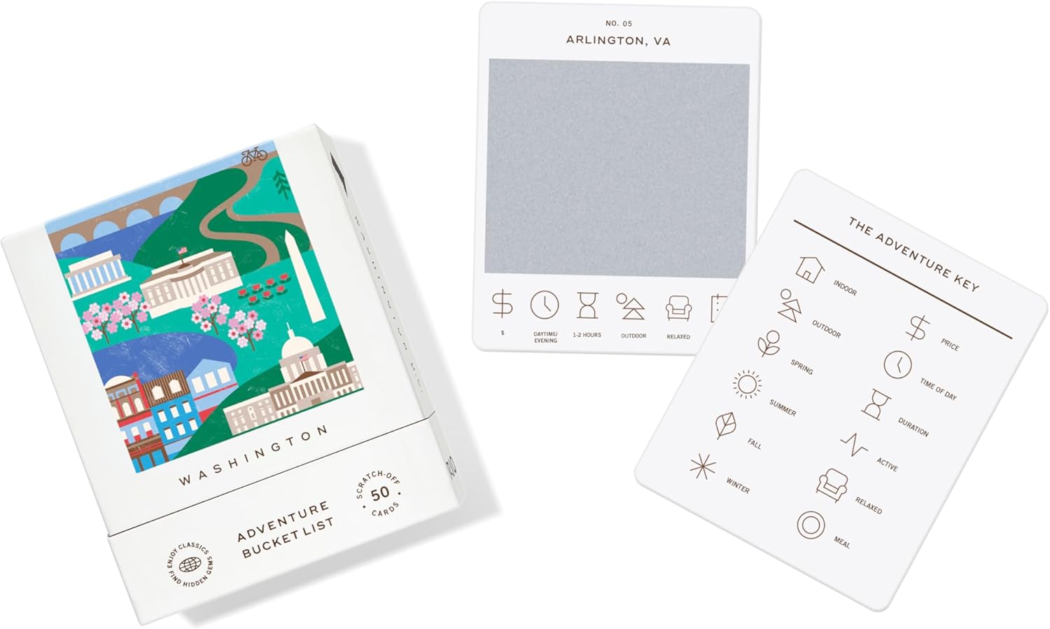 Washington DC Adventure Bucket List: 50 Scratch-Off Cards for Outdoor Activities, Tourist Attractions, and Road Trips - Perfect Travel Gift and Guide for Exploring Washington D.C. - Image 2