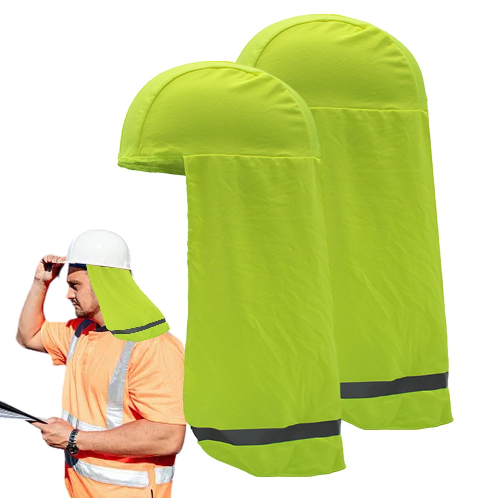 Protector Solar para Casco,Protector para el Cuello para Casco | Protector Solar Reflectante para el Cuello,2 Protectores de Cuello de Secado rápido, Forro de Sombrero Duro Transpirable para Ciclismo