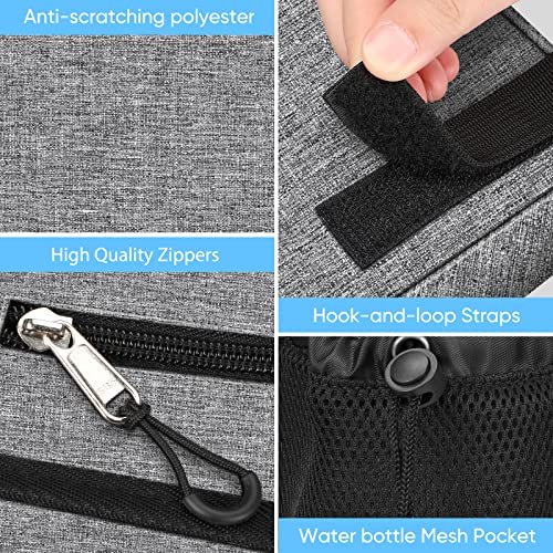 Finpac Large Walker Tote Bag With Cup Holder, Folding Walker Attachment Hands-Free Storage Basket Mobility Aid Accessory Pouch For Elderly, Senior, Gray #TOP3