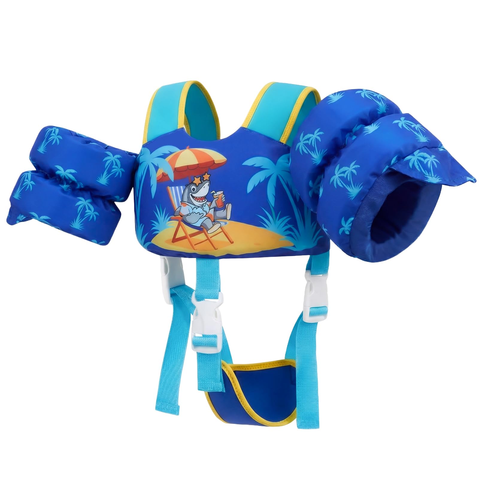 Gogokids Kids Swim Vest with Buoyancy Armbands, Toddler Swim Aid Flotation Suit with Adjustable Straps(11-30kg, 1-6years) | EN13138-1 Certified for Swimming Lessons | for Pool, Beach & Water Parks