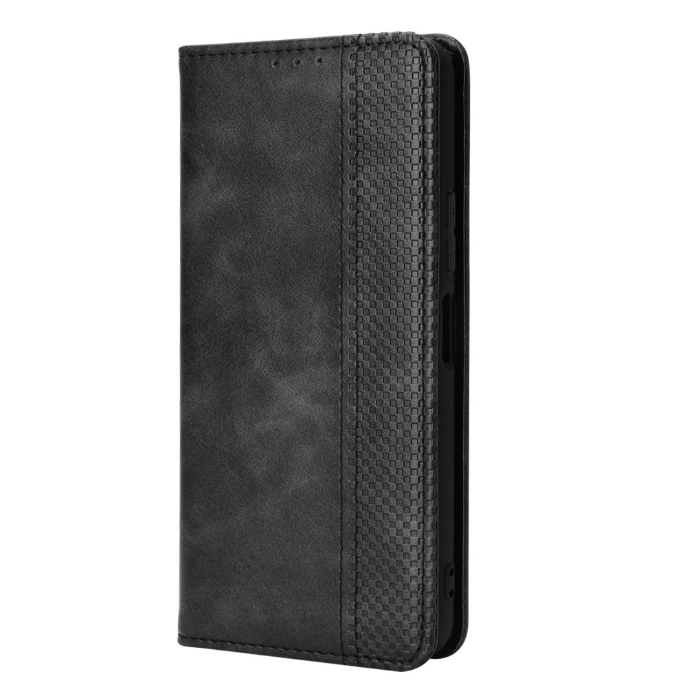 GOGME Leather Case for Doogee S97 Pro Case, Retro Style PU/TPU Wallet Folio Case, Collection Premium Folio Cover with [Card Slots] and [Kickstand]. Black