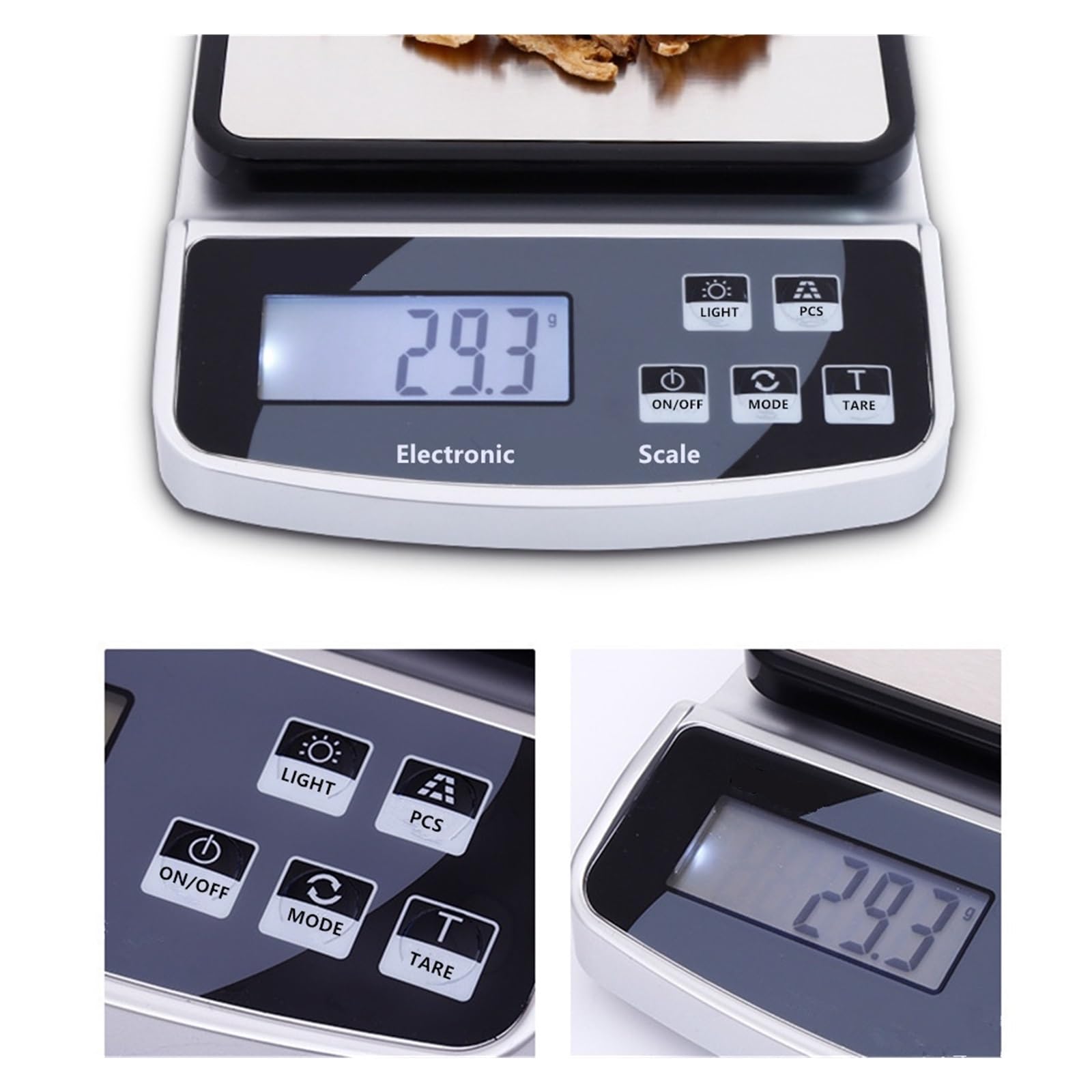 Báscula Electrónica De Cocina, Digital Café Precisión, Balanza Alimentos For Hornear En El Hogar, Inteligente Carga USB 15KG/10KG/3KG Medición Precisa Esfuerzo(10KG-1g)