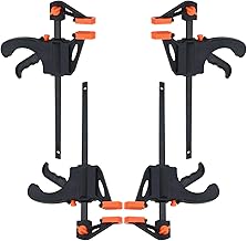 TAODAN 4PCS 4 Inch Trigger Quick Grip Clamps Bar Clamp Trigger Quick Grip Clamp Single Hand Ratchet Woodworking Clamp for Wood Bonding Processes
