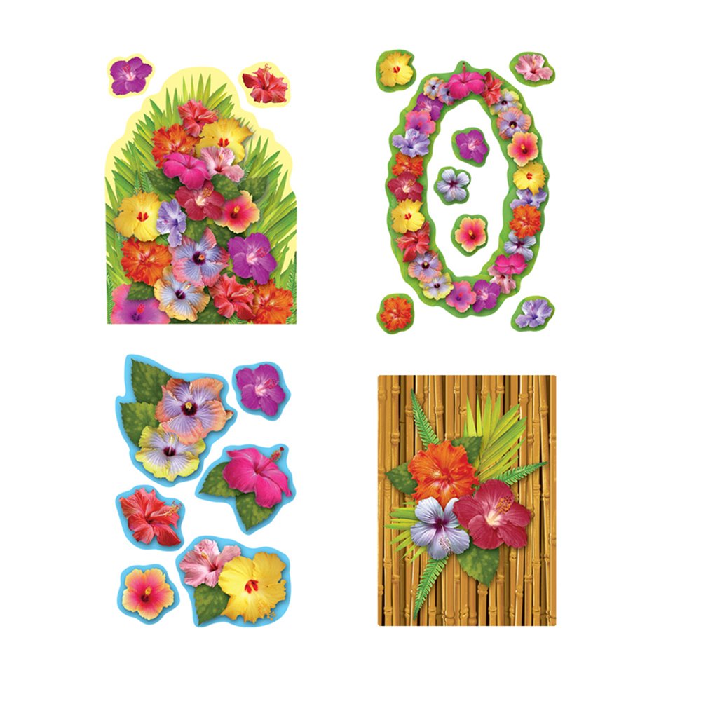 Décoration Hibiscus en bois à peindre pour personnaliser vos objets