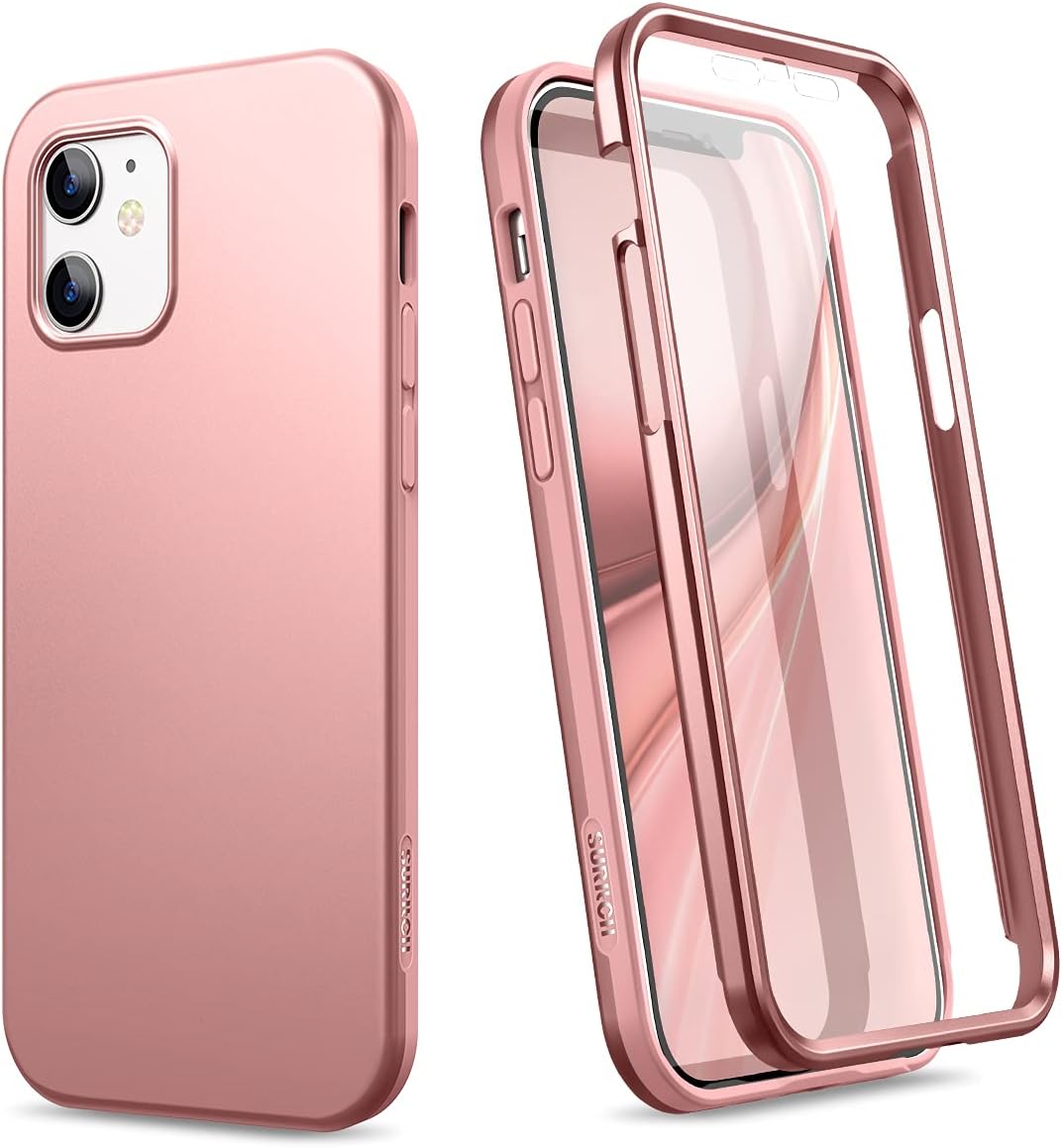 SURITCH Compatible with iPhone 12 Mini Case 2020, [Builtin Screen Protector] Full