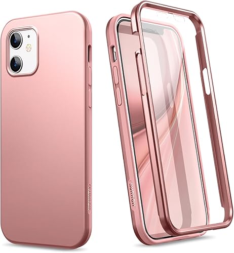 Miniatura 8 de SURITCH Funda compatible con iPhone 12 Mini 2020, protector de pantalla integrado, protección de cuerpo completo, a prueba de golpes, resistente,