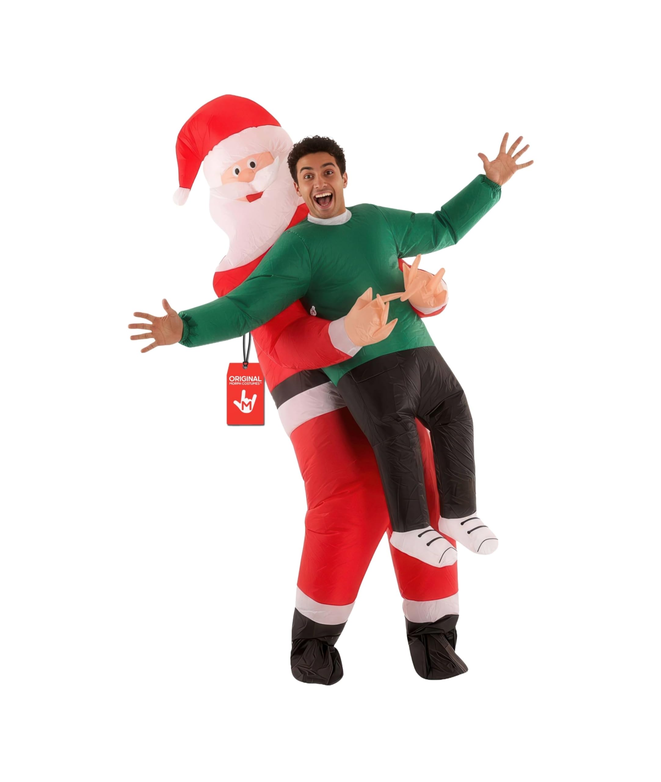 Morph Costumes Disfraz Papa Noel Hinchable Adulto Pick Me up, Disfraz Navidad Adulto Talla Única