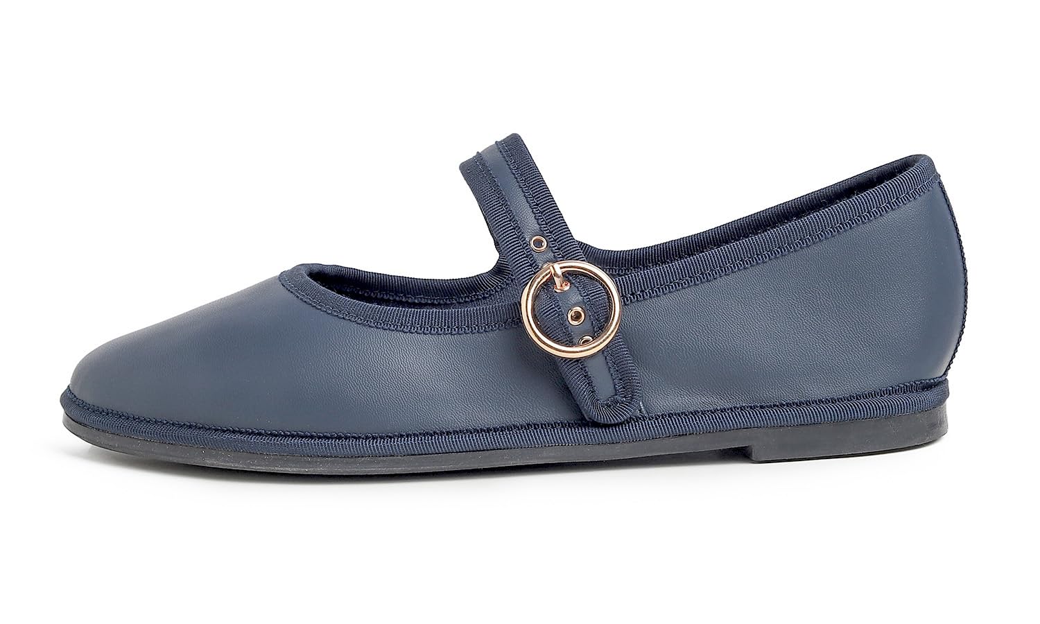 Feversole Satin Conmfort Mary Jane Halbschuhe,Flach Freizeit Tanzschuhe