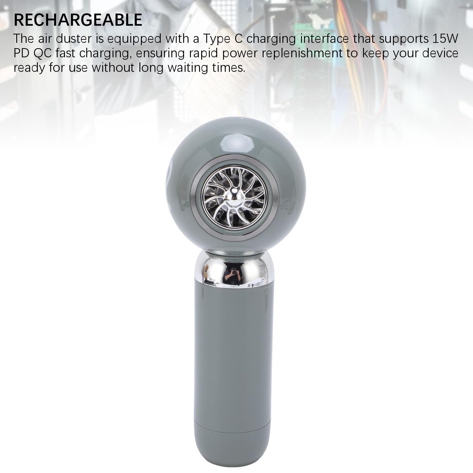 Elektrischer Staubbläser 110000 U/min, 3 Geschwindigkeiten, kabelloser HochleistungsLuftgebläse, kompakter wiederaufladbarer MultiSpeed Blower für PCReinigung und Outdoor