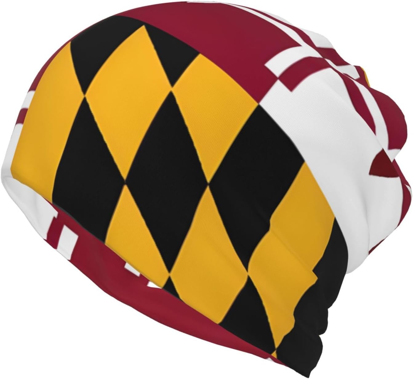 (Flag of Maryland) Multi-Functional Convertible Brimless Hat for Daily Outdoor Travel Use -