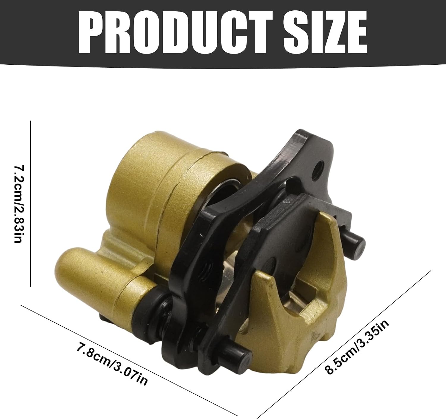 Brake Caliper Go Kart Hydraulic Rear Brake Caliper, Replacement for Coleman 196cc 6.5hp KT196