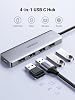 ugreen usb c hub with 4 ports usb 3.0 otg adapter splitter with power supply port compatible with iphone 17 series macbook series ipad surface pro/go thinkpad and more (15 cm)