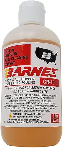 Barnes Bullets Cr-10 Limpiador de orificios Botella 8Oz /1 30755 Señuelo