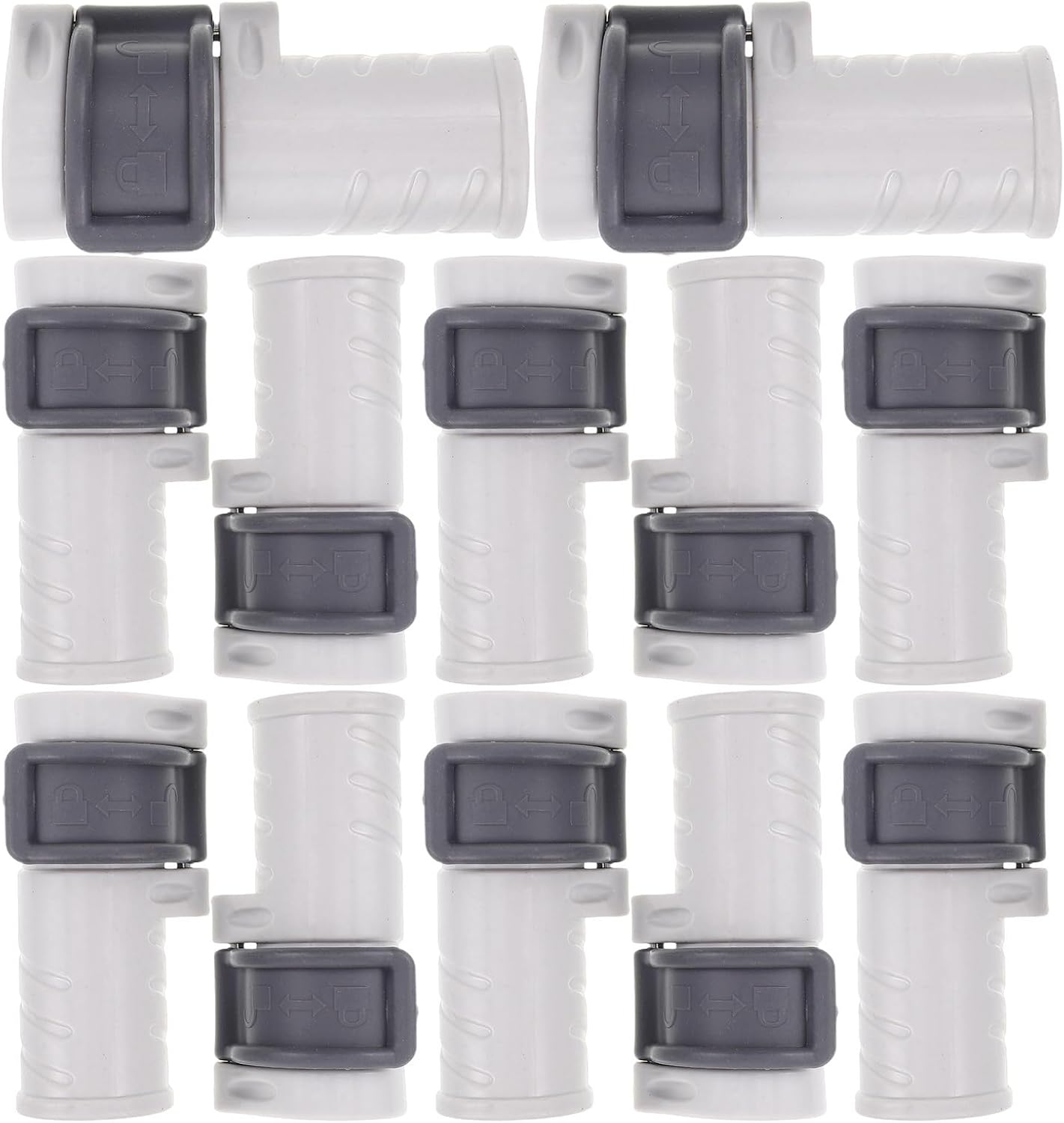 12pcs Mop Pole Connector Fastener Plastic Locking Clip for Telescopic | Quick Release Replacement Part, Tool-free Installation, Adjustable Rod Support for Home Cleaning