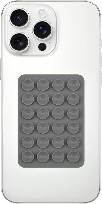Babilden Telefon Arkasına Yapışan Silikon Vantuzlu Kılıf Tutucu Araç Makyaj Mutfak Ayna Duvar İçin Ahtapot Vakumlu (Silver (Çift Taraflı))