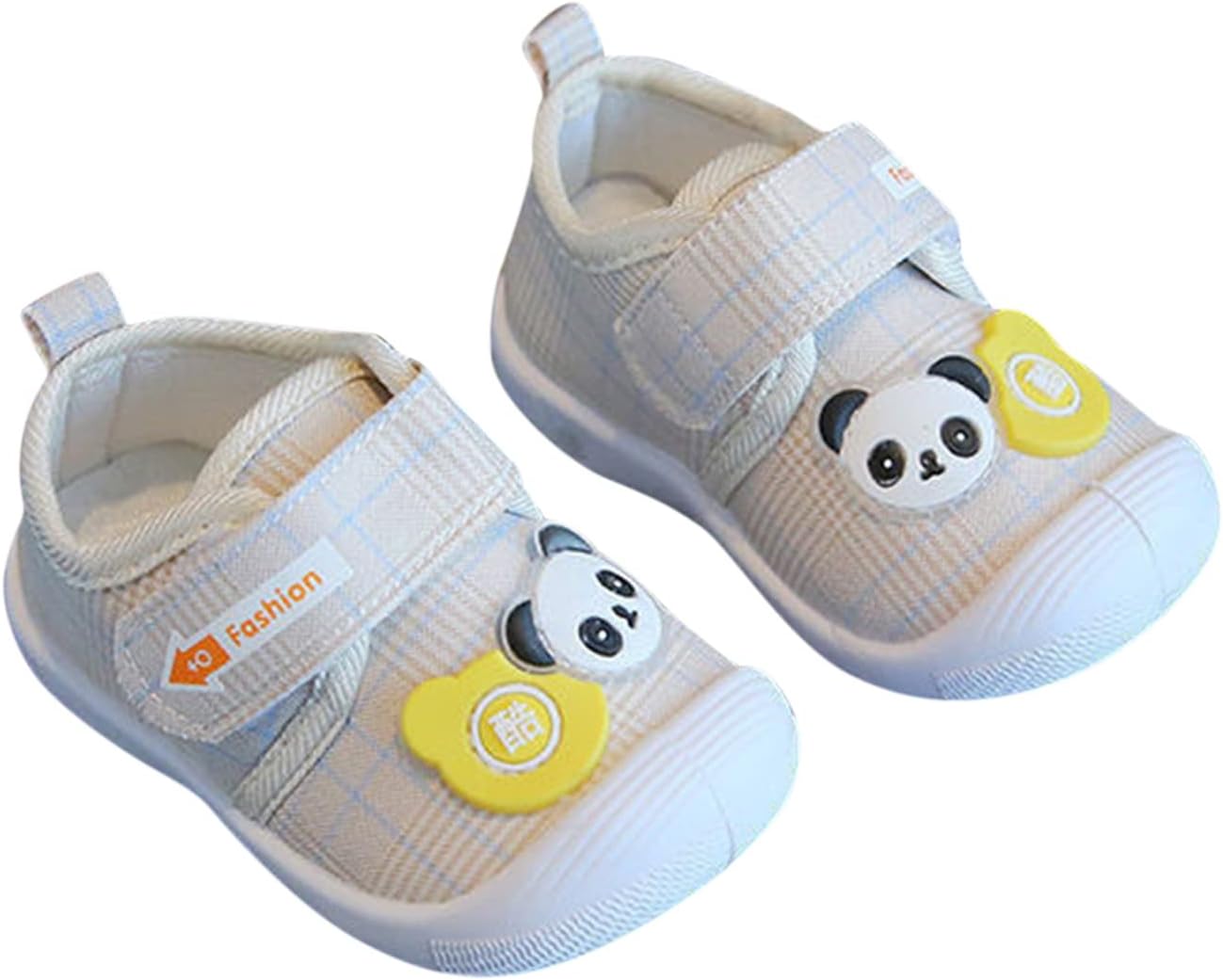 Lisdwde Unisex Child Sneakers Boys Girls Sneakers Slip Lightweight Toddlers Sneakers Walking Baby Girl (Brown, 12Months)