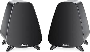 Powered Bookshelf Speaker with Bluetooth 5.3, 80W RMS, 2-Way Stereo, Wooden Finish