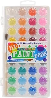 OOLY, Lil' Pods Watercolor with Brush, Set of 36 (126-2)