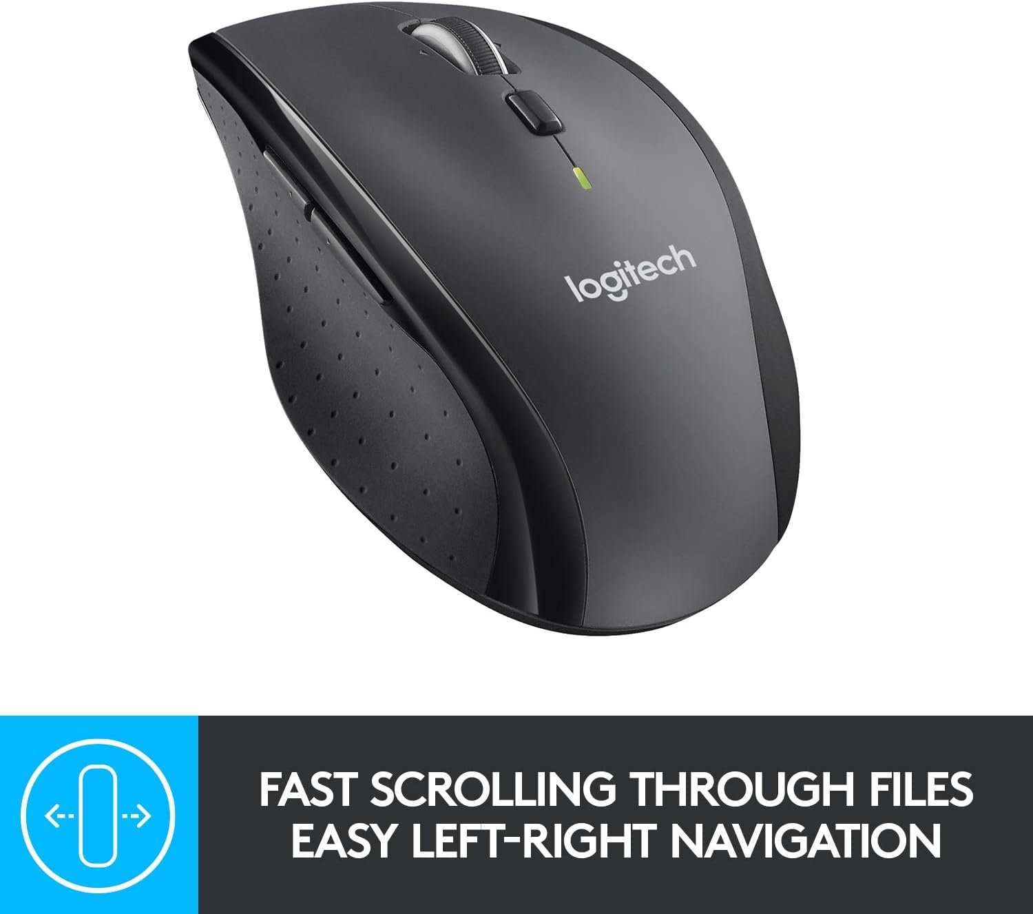 Logitech M705 Marathon Kabellose Maus, 2,4 GHz mit USB-Unifying-Empfänger, 1000 DPI, 5 programmierbare Tasten K270 Tastatur