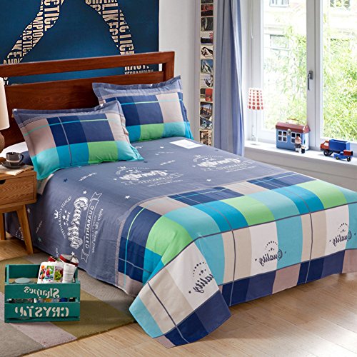 Draps en coton 180x230cm pour lit simple et double en dortoir