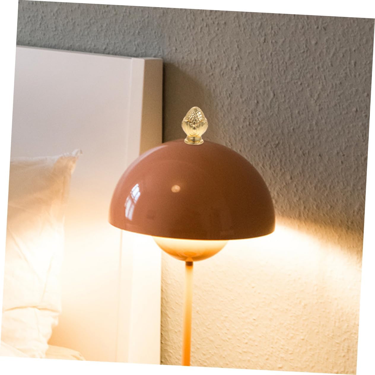 8pcs Gold Lamp Finial Tapped Light Knob Decorative Caps for Table and Floor Lamps Shade Holder Accessories for Stylish Home Lighting