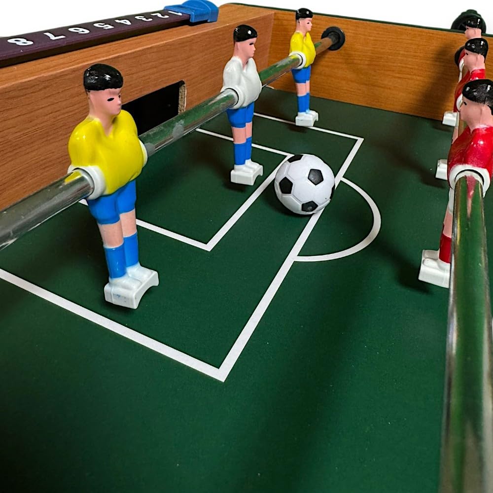 Futbolín de Mesa con 2 Pelotas, Contador de Puntuación y Barras Metálicas para Niños y Adultos
