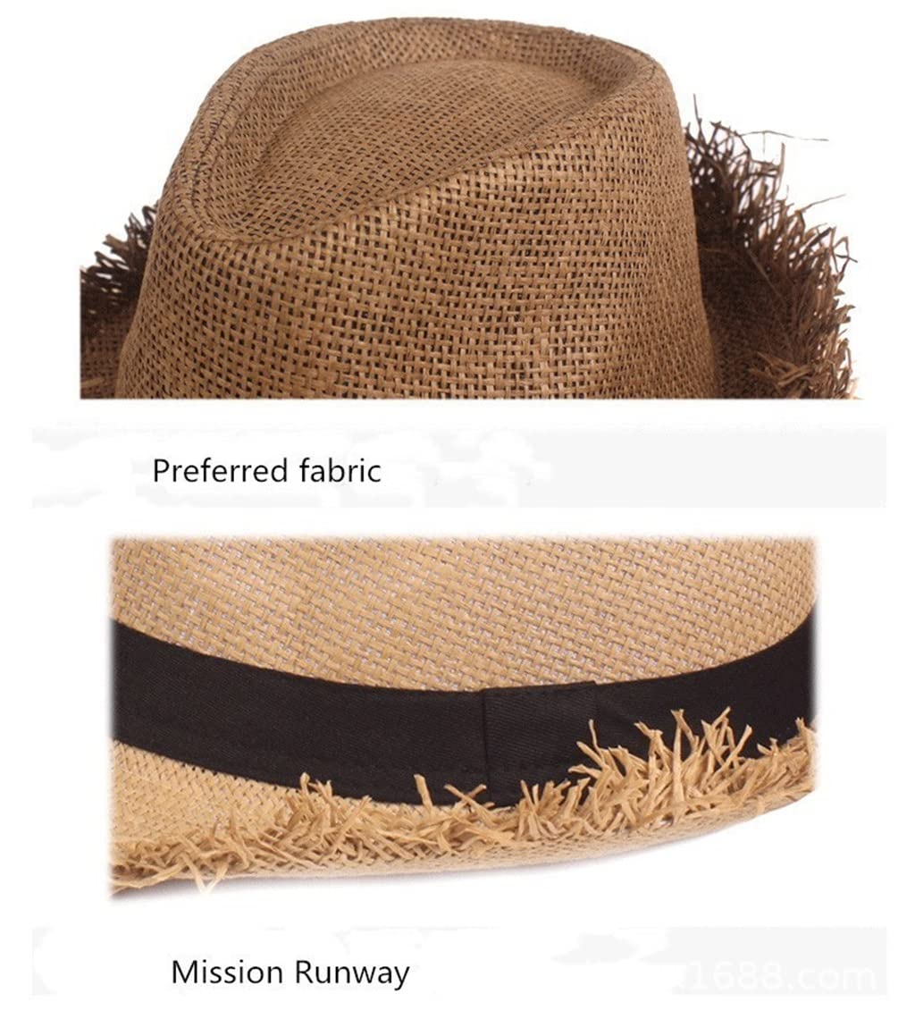 Men Beach Men Summer Panama Cap Invention Trilby Fedora Hat Male PROTECCIÓN UV Brim Sombrero (Color: Black-Soul Eater1, Tamaño: 56-58 cm)