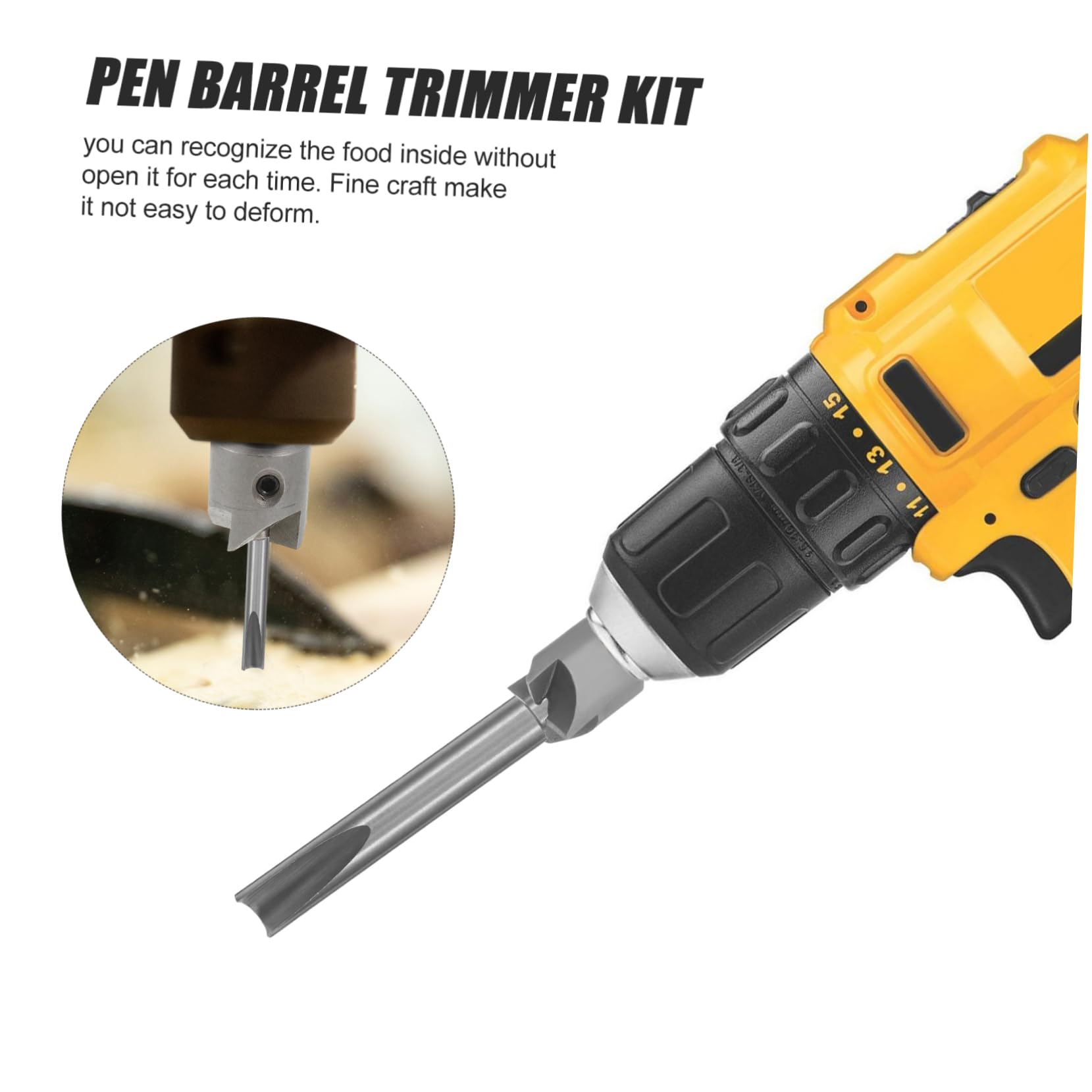 4 Set Utensili per Finitura Del Barile Trimmatura per Lavorazione Del con Testa Accessorio Versatile per Progetti Falegnameria e Rifinitura Professionale