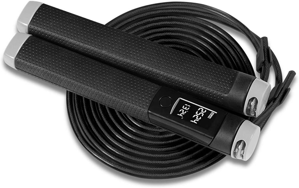 Jump Rope Digital Counter for Indoor/Outdoor Fitness Training Boxing Adjustable Calorie Skipping Workout