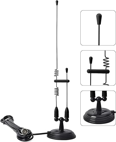 Miniatura 2 de UAYESOK Antena móvil de montaje magnético de doble banda 6.6 ft27.6 in VHF UHF Heavy Duty Mag Base Antena PL-259 Enchufe para Vehículo Camión SUV