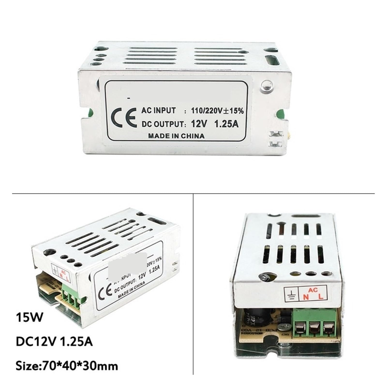 Netzteil-Schalttransformator AC DC ZU 5 V 12 V 24 V 48 V Schaltnetzteil Quelle 5 V 12 V 24 V 48 V Netzteil 5 12 24 48 V Transformator für Wohnmobil, Pumpe, LED-Streifen, LCD-Monitor(12V 50A 600W)