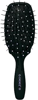 Hair Brush - Mini Travel Detangler Brush for Thick Hair with Anti-Static, Heat-Resistant & Flexible Nylon Bristles - Hair Tools for Women, Teens & Girls, Black