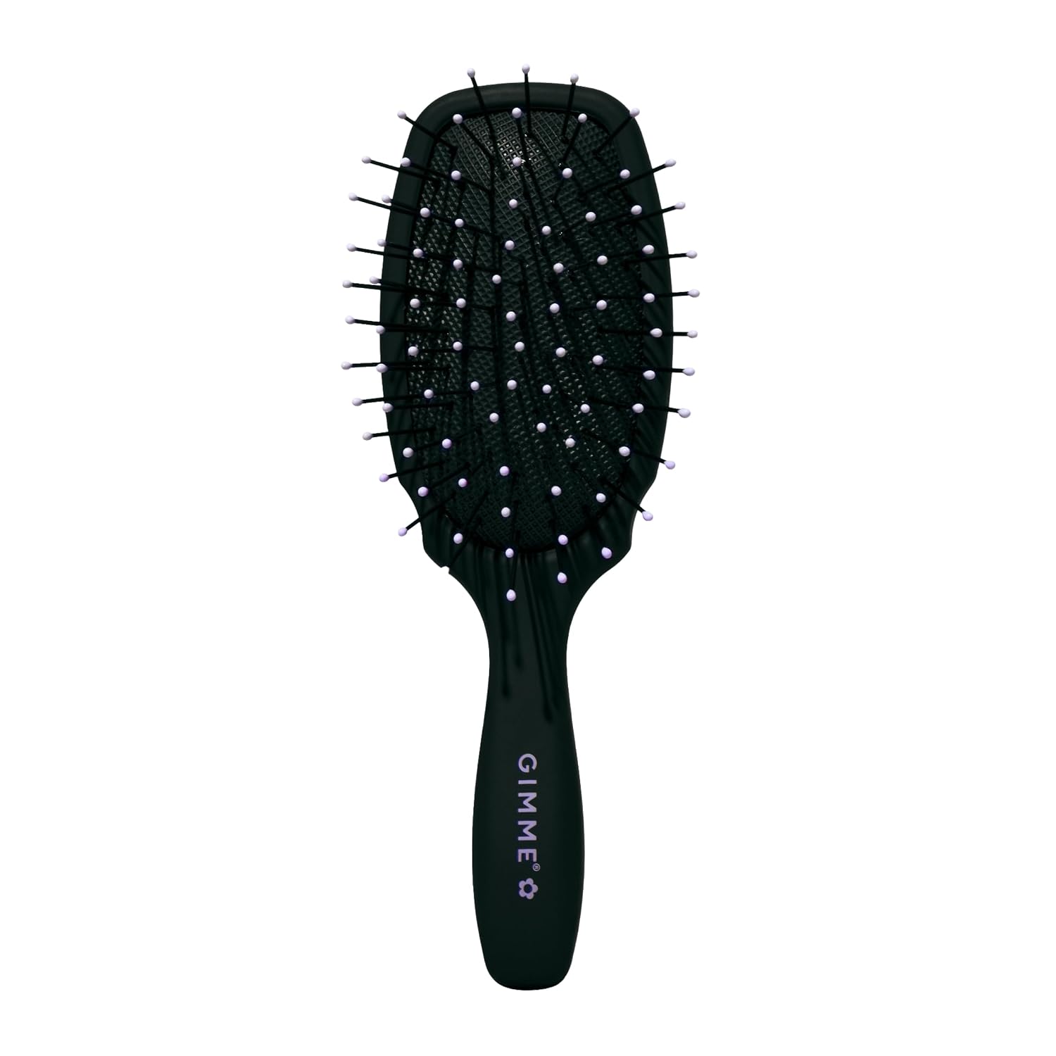 Gimme Hair Brush - Mini Travel Detangler Brush for Fine Hair with Anti-Static, Heat-Resistant & Flexible Nylon Bristles - Hair Tools for Women, Teens & Girls, Black