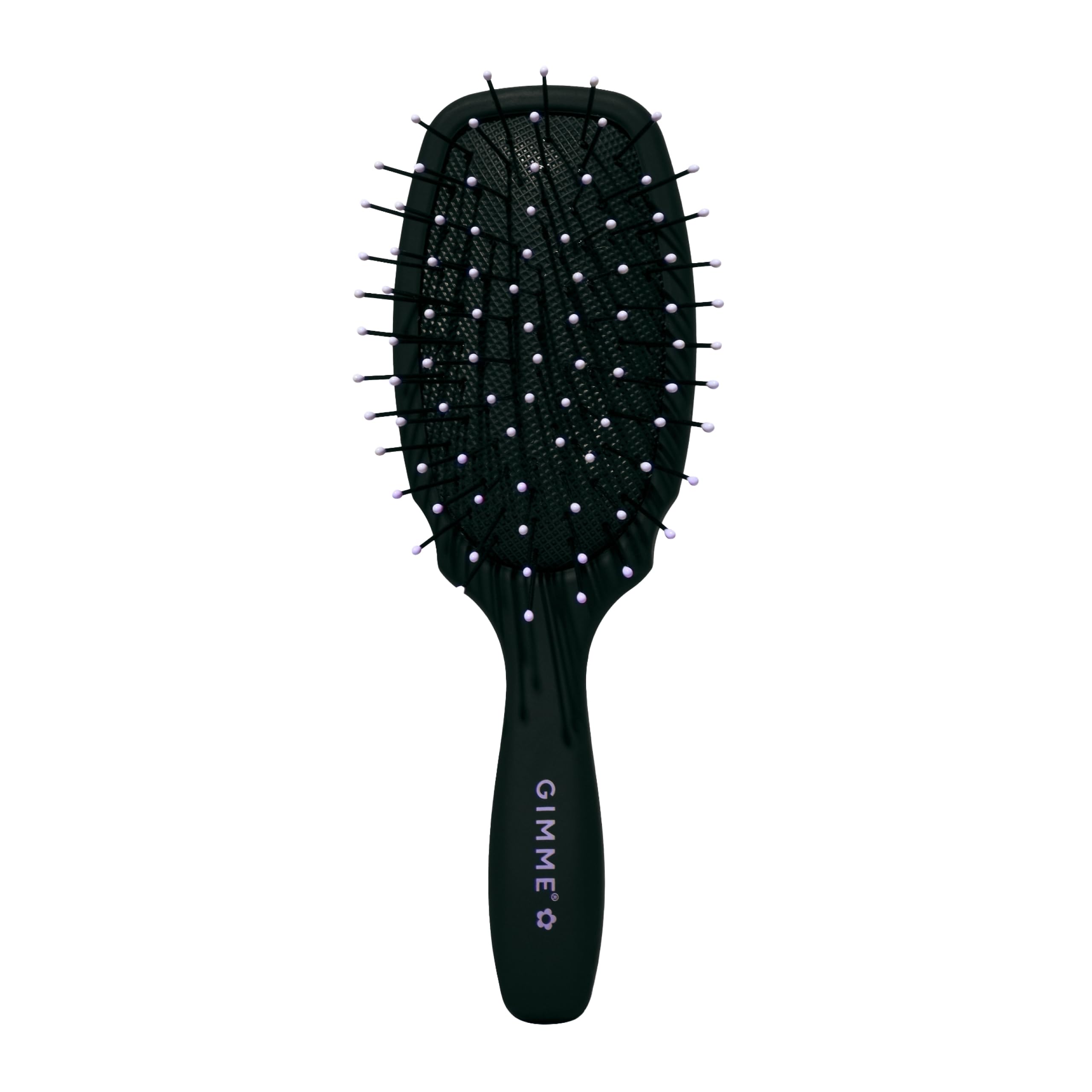 Hair Brush - Mini Travel Detangler Brush for Thick Hair with Anti-Static, Heat-Resistant & Flexible Nylon Bristles - Hair Tools for Women, Teens & Girls, Black