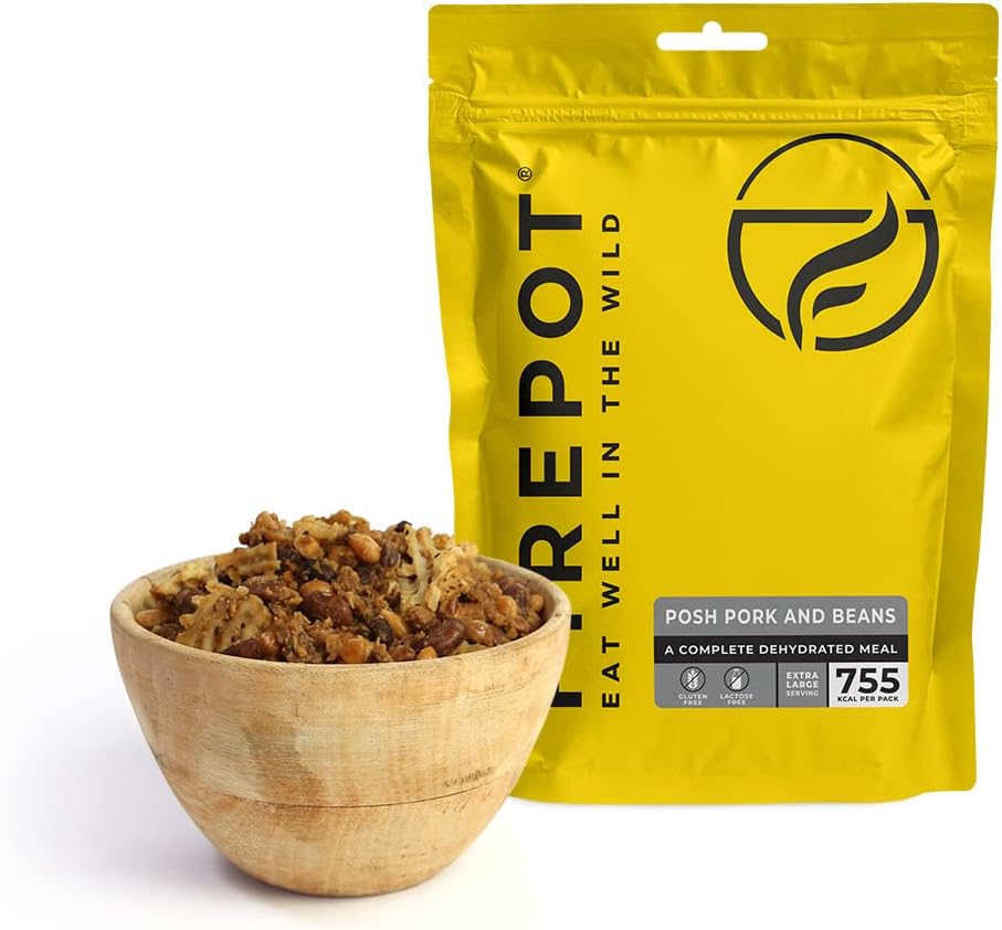 FIREPOT Posh Pork and Beans (Extra Large) - Healthy Dehydrated Expedition Food