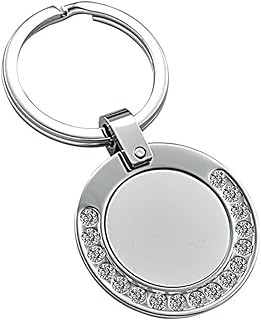 Schlüsselanhänger Diamond mit echte Kristalle 7x3,5 cm Premium Silber Plated edel versilbert in Top Verarbeitung. Fertig zum verschenken mit schicker Geschenkverpackung