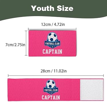 BYFDIY Custom Captain Arm Bands for Soccer Adjustable Personalized Name Team Logo Badge Football Arm Bands Soccer Sports Team Accessories Birthday Gifts for Team Leaders Teammates Youth Adult