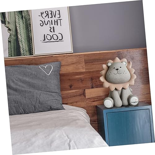 Miniatura 5 de Hucha de león, contenedor de plástico, para niños, juguetes de escritorio, resina, hucha de dibujos animados, figura de animal, olla de dinero, olla