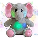 Cuteoy Glowing LED Light-up Elephant Nightlight Toys Musical Plush Stuffed Animal Singing Lullabies Birthday Christmas Plushies Gifts for Kids Boys Girls,10.5