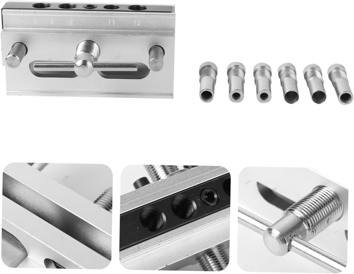 Metric Dowel Drilling Locator Tool Self-centering Wood Dowel Jig Bushings for Accurate Parallel Hole Placement Diy Projects and Woodworking