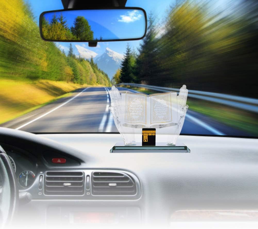 TOPINCN Muslim Crystal Decorative Model Color Plating Muslim Crafts Model Muslim Crystal Collectible Figurines Car Decor