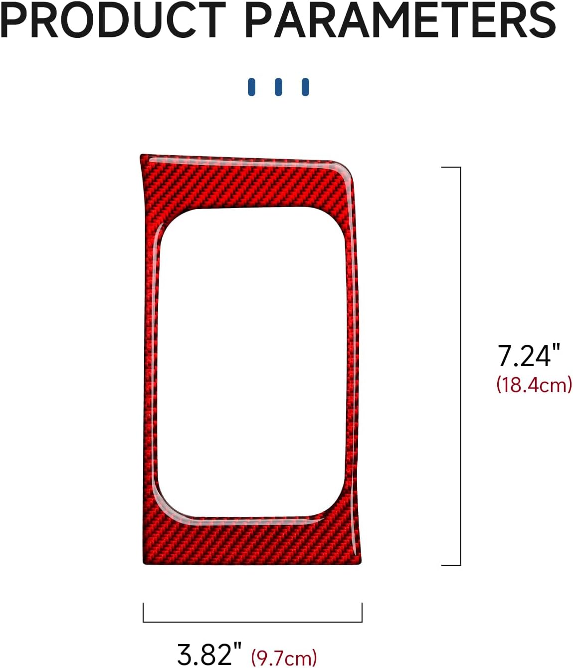Car Dashboard Side Air Vent AC Outlet Frame Carbon Fiber Trim for Chevrolet Express/GMC Savana Van 2003 - Present 1500 2500 3500 Interior Accessories Red