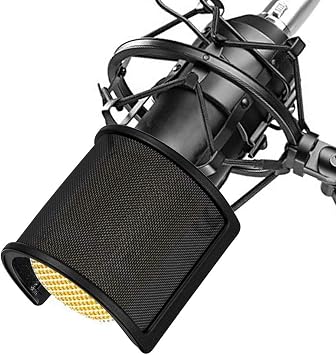 Microphone Mic Pop Filter with Foam Layer Windscreen for Studio