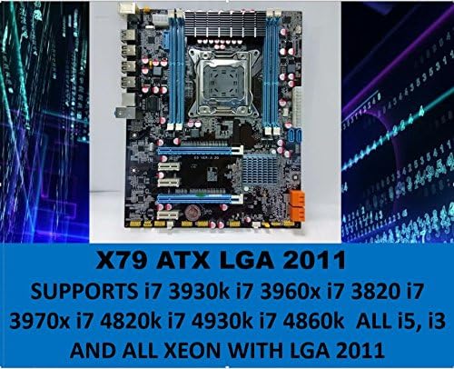 L@@K GAMEPOWER X79 Motherboard LGA 2011 ATX DDR3 Compatible with i7-3820/3930K/3960X/3970X/4820K/4930K/4960X and XEON V1 and V2 /I5/ I3 with LGA 2011
