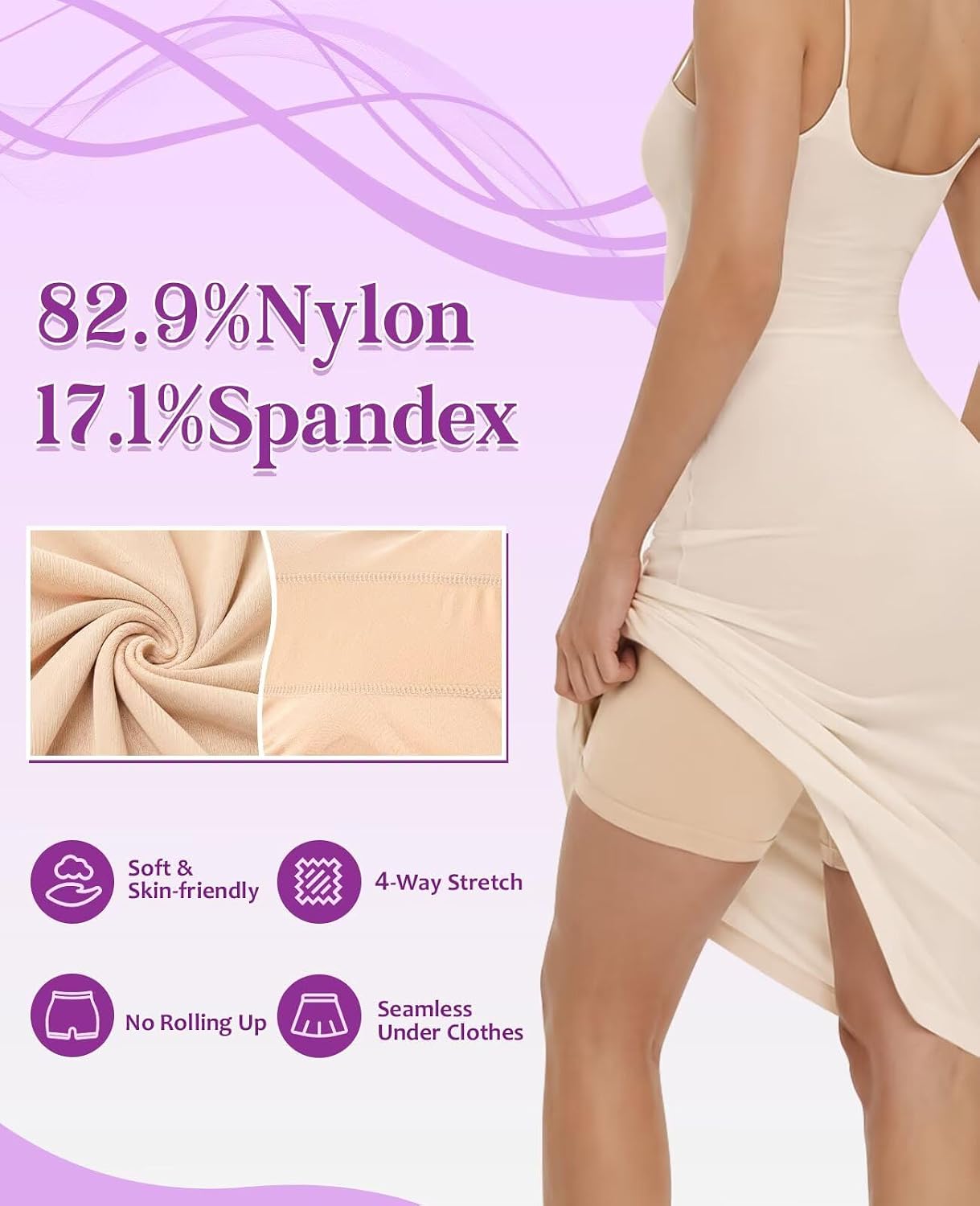Shapewear Tummy Control Shorts for Women,High Waisted Seamless Body Shaper