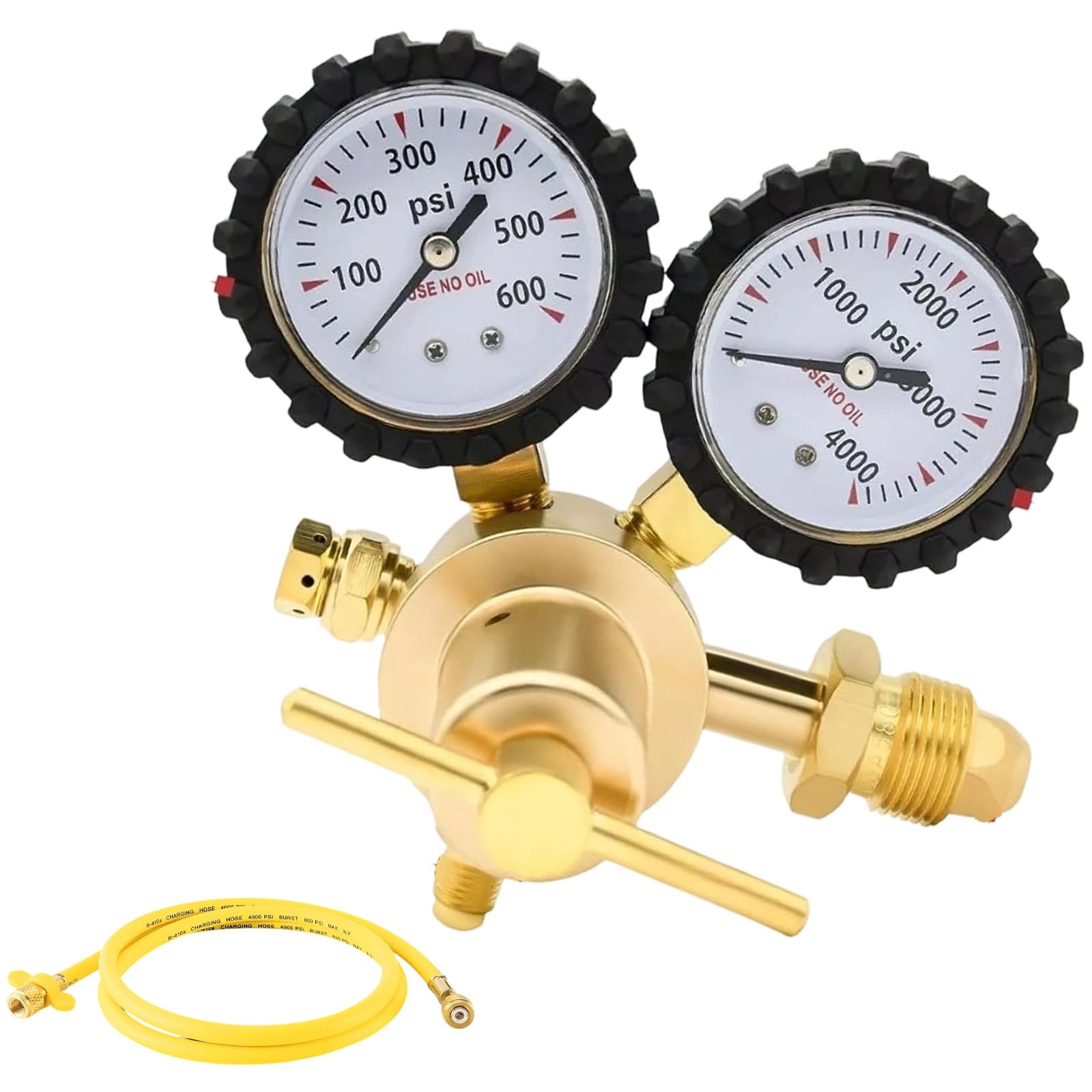 Professional Double Gauge Nitrogens Regulator Set for HVAC Fault Troubleshooting Detection