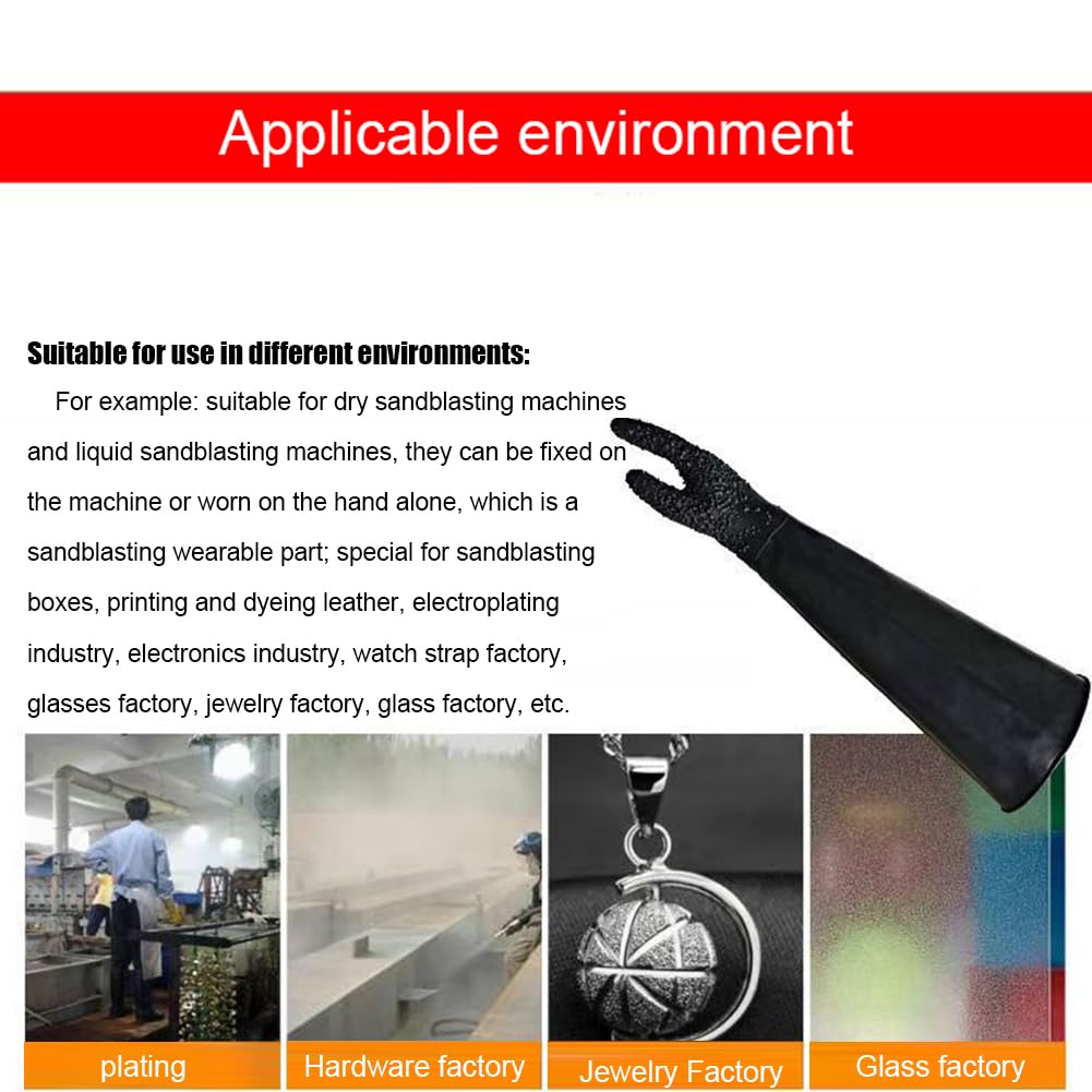 Sandstrahlhandschuhe Sandblasterhandschuhe für Sandblaster Explosionsschrank A pair of wrinkle gloves (diameter 200mm) Sandblasting gloves