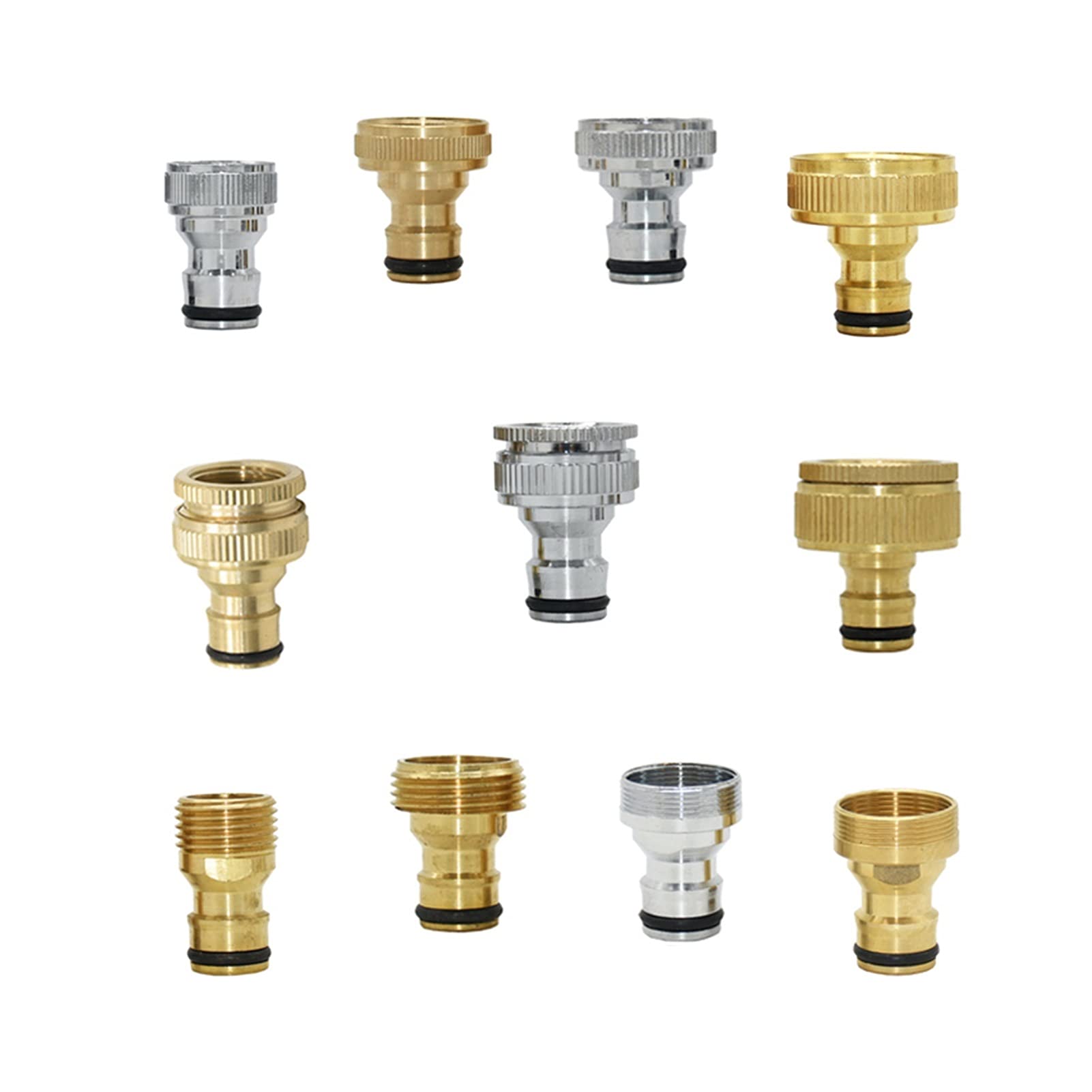 Adaptador de Conector de Utilidad Adaptador de Conector de Manguera 20 Piezas 1/2" 3/4" 1" Conector Rápido Roscado Conector de Grifo de Pezón de Latón M22/M24 Adaptador de Grifo de Jardín Accesorio de