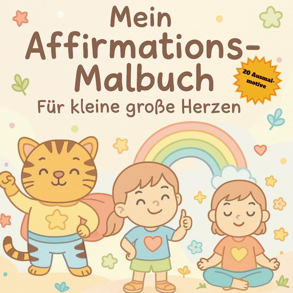 Mein Affirmations-Malbuch – Für kleine große Herzen: 20 Ausmalmotive voller Mut, Liebe & Selbstvertrauen | Liebevolle Affirmationen zum Ausmalen & Entdecken